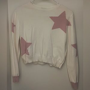 Pink & white star sweater Primark. Size (12-13), used In pretty good conditions